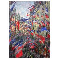 Claude Monet Painting The Rue Montorgueil With Flags