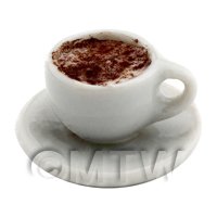 Dolls House Miniature Cappaccino With Chocolate Dust