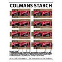 Dolls House Miniature Sheet of 8 Colmans Starch Boxes