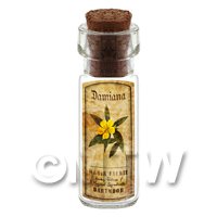 Dolls House Apothecary Damiana Herb Short Colour Label And Bottle