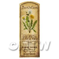 Dolls House Herbalist/Apothecary Dandelion Herb Long Colour Label