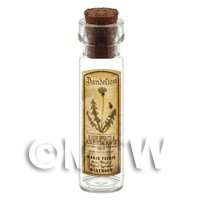 Dolls House Apothecary Dandelion Herb Long Sepia Label And Bottle