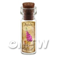 Dolls House Apothecary Fox Glove Herb Short Colour Label And Bottle