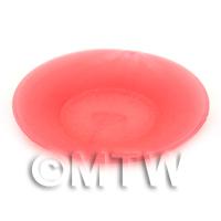 Large Transparent Red Dolls House Miniature Plastic Plate