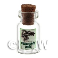 1/12th scale - Dolls House Miniature Werewolf Milk Magic Storage Jar 