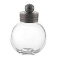 Dolls House Miniature Glass Globe Jar With Metal Lid