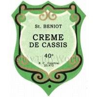 Benoit Creme De Cassis Miniature Dolls House Liqueur Label