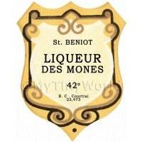 Benoit Liqueur Des Mones Miniature Dolls House Liqueur Label