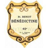 Benoit Benedictine Miniature Dolls House Liqueur Label
