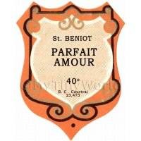 Benoit Parfait Amour Miniature Dolls House Liqueur Label