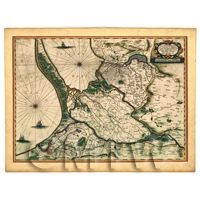 Dolls House Miniature Old Map Of Eastern Prussia From The Late 1500s
