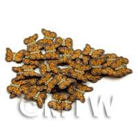 50 Handmade Brown Butterfly Cane Slices  - Nail Art (ENS18)