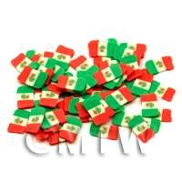 50 Mexican Flag Cane Slices - Nail Art (ENS28)