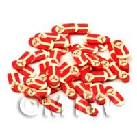 50 Father Christmas Russian Doll Style Cane Slices - Nail Art (ENS43)