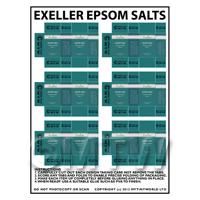 Dolls House Miniature sheet of 6 Exeller Epsom Salts Boxes