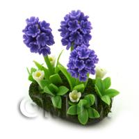 Dolls House Miniature Flower Bed Hyacinth