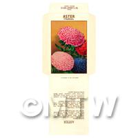 Pyramidal Aster Dolls House Miniature Seed Packet 