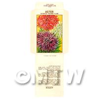 1/12th scale - Ostrich Aster Dolls House Miniature Seed Packet 