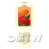 Double Zinnia Dolls House Miniature Seed Packet 