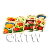 8 Mixed Dolls House Flower Seed Packets - Set 12