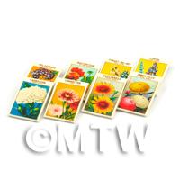 8 Mixed Dolls House Flower Seed Packets - Set 2
