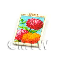 Dolls House Flower Seed Packet - Elegant Zinnia