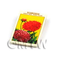 Dolls House Flower Seed Packet - Scabiosa