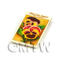 Dolls House Flower Seed Packet - English Pansy