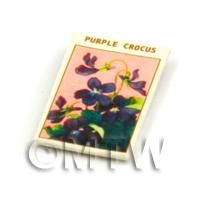 Dolls House Flower Seed Packet - Purple Crocus