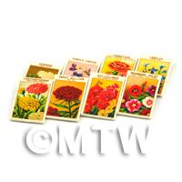 8 Mixed Dolls House Flower Seed Packets - Set 7