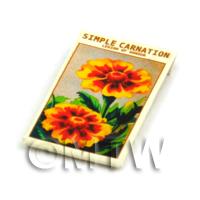Dolls House Flower Seed Packet - Simple Carnation