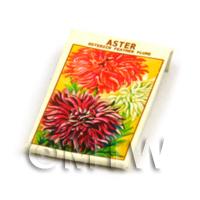 Dolls House Flower Seed Packet - Ostrich Aster