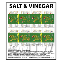 Packaging Sheet of 8  Salt and Vinegar French Fries