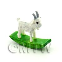 German Crafted Dolls House 20mm Rocking White Goat