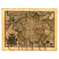 Dolls House Miniature Old Map Of Germany From The Late 1500s