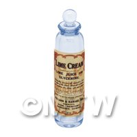 Miniature Lime Cream Blue Glass Apothecary Bottle 