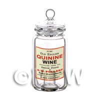 Dolls House Miniature Quinine Wine Glass Apothecary Storage Jar 