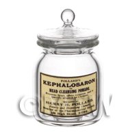 Dolls House Miniature Kephalosaron Glass Apothecary Storage Jar 