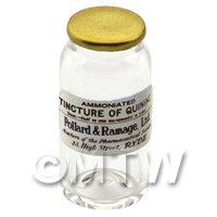 Miniature Tincture of Quinine Glass Apothecary Bulk Jar 