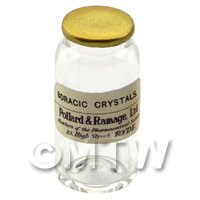 Miniature Boracic Crystals Glass Apothecary Bulk Jar 