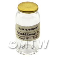Miniature Oil of Peppermint Glass Apothecary Bulk Jar 
