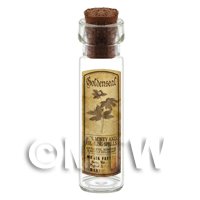 Dolls House Apothecary Goldenseal Herb Long Sepia Label And Bottle
