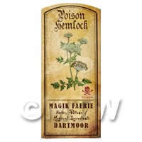 Dolls House Herbalist/Apothecary Hemlock Herb Short Colour Label