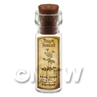 Dolls House Apothecary Hemlock Herb Short Sepia Label And Bottle
