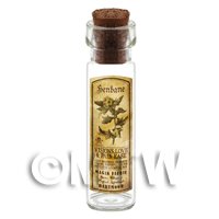 Dolls House Apothecary Henbane Herb Long Sepia Label And Bottle