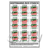 Dolls House Miniature Sheet of 9 Hoffmanns Rice Starch Boxes