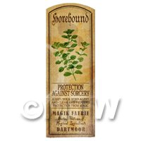 Dolls House Herbalist/Apothecary Horehound Herb Long Colour Label