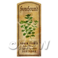 Dolls House Herbalist/Apothecary Horehound Herb Short Colour Label