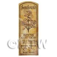 Dolls House Herbalist/Apothecary Horehound Herb Long Sepia Label
