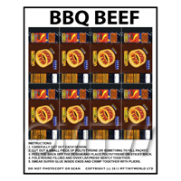 Dolls House Miniature Packaging Sheet of 8 KP Hula Hoops BBQ Beef Crisps